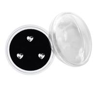 Tooth Jewelry, 0.12 Inch Heart-Shaped Crystal Diamond Tooth Gems, Stylish Glossy Small Teeth Gems for Reflective Teeth/Nail Art/Face Makeup/Crafts DIY..
