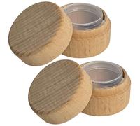 Tooth Keepsake Box 2 Pcs, Wooden, Acrylic Jar, Cartoon Laser Engraved, Rounded Edge Design, Tooth Fairy Gift For Youngsters, Lost Teeth Storage