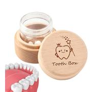 Tooth Keepsake Box Wooden Teeth Storage Case
