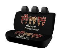 Tooth Leopard Christmas Breathable Car Seat Covers Soft Universal Auto Rear Cover Interior Back Protectors for Van SUV