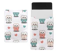 Tooth Love Hearts Laptop Sleeve 13.8x10.2in Laptop Case Bag Dutch Celvet Lining Computer Bag Cover