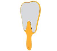 Tooth Mirror, Durable Odorless 4 Colors Safe 9.8 * 5.1Inch Cute Mirror, for Home Adults Observing (Yellow)