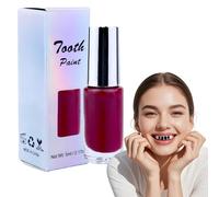 Tooth Paint,Teeth Makeup Solution,Temporary Tooth Paint,Tooth Blackout Makeup,Teeth Paint,Cosplay Teeth Makeup,Paint for Teeth,Safe,Black Tooth Paint,Halloween Makeup,Missing Teeth Makeup,Red