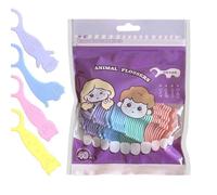 Tooth Picks Flossers 40 Piece Animal-Shaped Teeth Tools