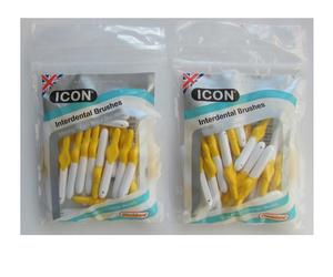 Tooth Picks Made In The UK Icon Interdentals Yellow Size 4 - 0.7mm x 2 Packets