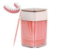 Tooth Picks with Bristles - 200pcs Double Head Fishbone Shape Toothpicks | Serrated End Toothpicks with Organizer for Hotels, Kitchen, Camping, Keeps Your Mouth Freѕh and Clean