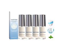 Tooth Polish Paint, Tooth Paint White Instant, Instant Teeth Whitening Tooth Paint for Bright Smile, Fast and Effective Teeth Stain Removal, Gentle Formula, Portable and Easy to Use, 5ML (4PC)
