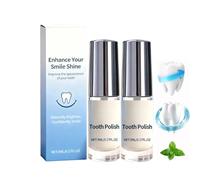 Tooth Polish, Tooth Paint, Natural Teeth Whitening Paint, White Teeth Paints, Portable and Long Lasting ToothPolish, Gentle Whitening Oral Care, Brighten, Clean and Protect, Easy to Use (2PC)