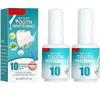Tooth Polish Uptight Instant Teeth Whitening Paint, Removing Stains and Bad Breath Cleaning Oral Care, 15ml (2pcs)