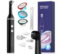 Tooth Polisher, Electric Teeth Polishing Kit for Family,Whitening Polisher with 5 Polish Heads & 5 Working Modes, Teeth Cleaning Plaque Removal Pen Rechargeable, Waterproof Tooth Stain Remover