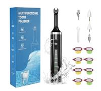 Tooth Polisher, Plaque Remover for Teeth with 5 Brush Heads, 8 Polish Pastes, 5 Speed Modes and LED Light IPX6 Waterproof Tooth Polishing Kit Cleaner Tools for Teeth Whitening, Perfect for Home Use