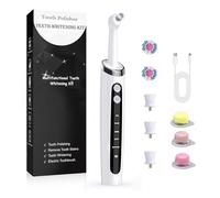 Tooth Polisher, Wagner Stern Teeth Stain Plaque Remover for Teeth Cleaning and whitening with 5 Modes, Teeth Cleaning for Yellow Teeth, with 3 Tooth Polish Paste and 5 Brush Heads, LED Light