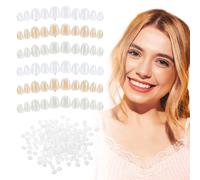 Tooth Repair Kit, Moldable Thermal Beads Replacement Kit, Temporary Natural Shade for Filling The Gap, Replace The Missing or Broken Tooth, Fake Teeth Replacement Kits - 6PCS (White & Khaki)