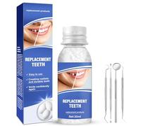 Tooth Repair Kit, Safe and Effective Fake Teeth Replacement, for Fixing Missing & Broken Teeth Replacement, Smile Confidently with 30ml Tooth Beads + 4 Dental Tools