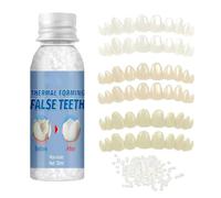 Tooth Repair Kit,Temporary Natural Shade for Filling The Gap, Moldable Thermal Beads Replacement Kit Replace The Missing or Broken Tooth-6PCS-3Colors