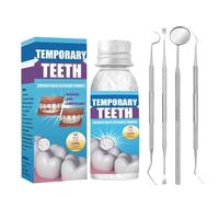 Tooth Repair Kit with 4 Dental Tools, Moldable Repair Kit for Missing Broken Teeth, Provisional Restoration, Refresh Confident Smile