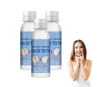 Tooth Repair Kit with Moldable Beads - Moldable False Teeth Beads - DIY Temporary Tooth Replacement Kit for Missing, Broken or Chipped Teeth, Cosmetic Emergency Fix, Reusable Molding (3 Bottles)