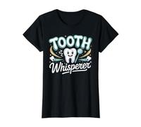Tooth Whisperer Dentist Dental Hygienist Dentistry Value Graphic T-Shirt, Women, Black, S