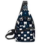 Tooth with Dentistry Sling Backpack Bag
