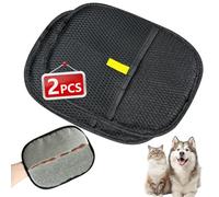 toothank 2 Pack Electrostatic Pet Hair Removal Gloves - Double-Sided Reusable Deshedding Mitts for Cats, Dogs, Sofa, Carpet | Fur Magnet Gloves Value Pack for Multi-Pet Homes (2PCs)