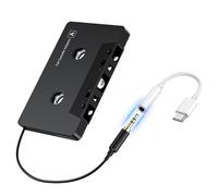 toothank Car Audio Cassette to AUX Adapter with Type-C to 3.5mm Jack, Compatible with Samsung, Xiaomi, Huawei, Google & All Type-C Devices