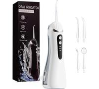 Toothank Cordless Water Flosser for Teeth with 3 Modes and 4 Replaceable Nozzles, Waterproof Oral Irrigator Ideal for Home Travel Gum Care and Braces Care, Water Flossers, Essential Dental Health Tool