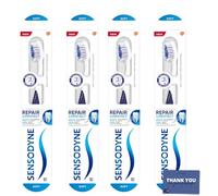 Toothbrush 4-Pack Bundle Consists of Sensodyne Repair & Protect Soft Bristles Toothbrush - Sensitive Teeth Care