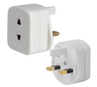 Toothbrush Adapter Plug UK European to UK Plug Adaptor 3 pin to 2 pin Adapter with 1A Fuse For Electric Toothbrush Charger Shaver Adaptor Plug Razor Epilators Bathroom Socket Shaver Converter White