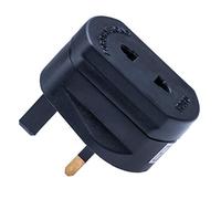 Toothbrush Adaptor Plug UK Charger Adapter Shaver Socket 2 Pin to 3 Pin Electric for Razor Plugs Bathroom Two to Three Prong Charging Tooth Brush Plugs Adapters Electrical Shaving (Black)