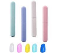 Toothbrush Case, 4 Pcs Toothbrush Travel Case and 5 Pcs Portable Toothbrush Head Covers, Toothbrush Storage Case, Toothbrush Protective Case, Toothbrush Caps, for Travel Outdoor Camping Hiking