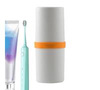 Toothbrush Case For Travel - Portable And Leakproof Case | Carrier For Carrying Toothbrushes | Family And Travel Camping Tour Gym Hotel Backpacking, Creamy, se beskrivning, Unisex