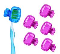Toothbrush Cover, New Toothbrush Cover, dust Protection Toothbrush Travel Box, Compatible with Manual and Electric toothbrushes, Suitable for Home and Travel, 5 Pieces (Purple)