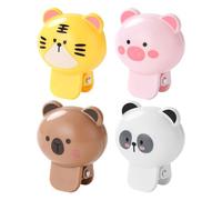 Toothbrush Covers Caps - 4pcs Animal Shape |Compact Dust Protectors for Electric Toothbrush Heads | Clamp-On Design for Travel, Camping, Hotel, Dorm & Bathroom Use | Cute & Hygienic