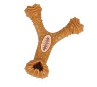 Toothbrush Dog Chew Toy - 15x8x3cm Cleaning Stick, PP Rubber Bite Toy, Treat Dispensing Teeth Cleaning Design with Slow Feeder Function | Durable Chewing Toyy for Large, Medium and Small Dogs