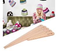 Toothbrush for Rag Rug Making Nalbinding Weaving S Loom Yarn Tool Amish Knot Wooden Rugs 5pcs Big Eye Wood Crochet Gloglow Horn Kids Knotting Largest Luter Metal Punch Tapestry