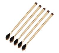 Toothbrush Foundation Brush Double Ended Makeup Brush Soft Hair Gold Electroplating Handle for Foundation Concealer Eyebrow Powder Application Professional Makeup Artist Travel