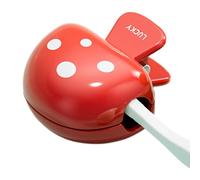 Toothbrush Head Wrap - 5cm Mushroom Shaped Cap, Compact Hygiene Guard, Portable Clamp Designs | Cute Protective Gadget for Bathroom Travel Hotel Dormitory Airport Daily , Red, verwijzen naar de