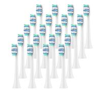 Toothbrush Heads, Compatible with Philips, 2100-9000 Series | Plastic replacement brush heads for 1100, 2100, 4100, 4300, 5100, 5300, 6100, 6500 series(White-20 Pcs)