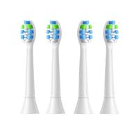 Toothbrush Heads, Compatible with Philips, 3100 4100 4300 5300 | 5500, 6100, 9000 Series, adults, plastic, click-on system(4pcs White)
