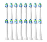 Toothbrush Heads, Compatible with Philips, 3100 4100 4300 5300 | 5500, 6100, 9000 Series, adults, plastic, click-on system(16pcs White)
