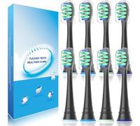 Toothbrush Heads Compatible with Philips Sonicare Electric Toothbrush, Replacement Brush Heads Fit for Sonicare 3100 4100 4300 5300 5500 6100 9000, 8 Black
