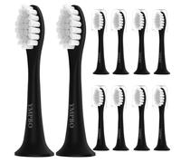 Toothbrush Heads Compatible with Suri Electric Toothbrush, 10 Pack Black