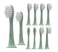Toothbrush Heads Compatible with Suri Sonic Electric Toothbrush- Winter Fern | Green, Pack of 8