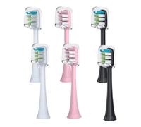 Toothbrush Heads, Compatible with Xiaomi, V1 V2 X3 X3U | X5 D2 D3 Soocare X1, 6 pcs, dust covers(6PCS (3 colors))