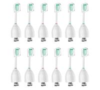 Toothbrush Heads for Philips Sonicare Replacement Brush Heads Medium Soft Dupont Bristles Electric Toothbrush Replacement Heads Fit E-Series Essence Xtreme Elite Advance and CleanCare, 12 Pack, White