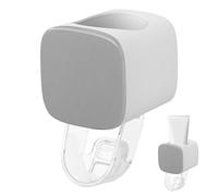 Toothbrush Holder - Automatic Toothpaste Dispenser | Automatic Toothpaste Dispensers for Children and Adults Toothpastes Dispenser with Cover Bathroom Toothpastes Squeezer Wall Mounted