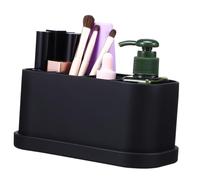 Toothbrush Holder Black Silicone Bathroom Vanity Countertop Organiser