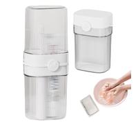 Toothbrush Holder Box with Lid - LearnLyrics Travel Soap Case, Travel Soap Box | Toothbrush Cup Holder & Soap Dish for Camping and Business Travel