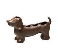 Toothbrush Holder for the Bathroom, Decorative Item for the Bathroom in the Shape of a Dachshund Made of Resin, Stand for Toothbrushes for Storage, for Indoor Use, Home, Hotel, Apartment