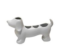 Toothbrush Holder for the Bathroom, Decorative Item for the Bathroom in the Shape of a Dachshund Made of Resin, Stand for Toothbrushes for Storage, for Indoor Use, Home, Hotel, Apartment